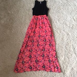 Target black/ pink maxi dress